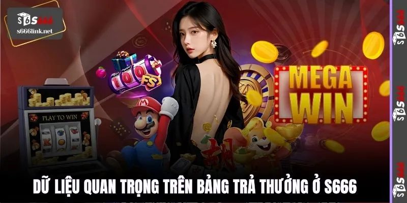 Dữ liệu quan trọng trên bảng trả thưởng ở S666